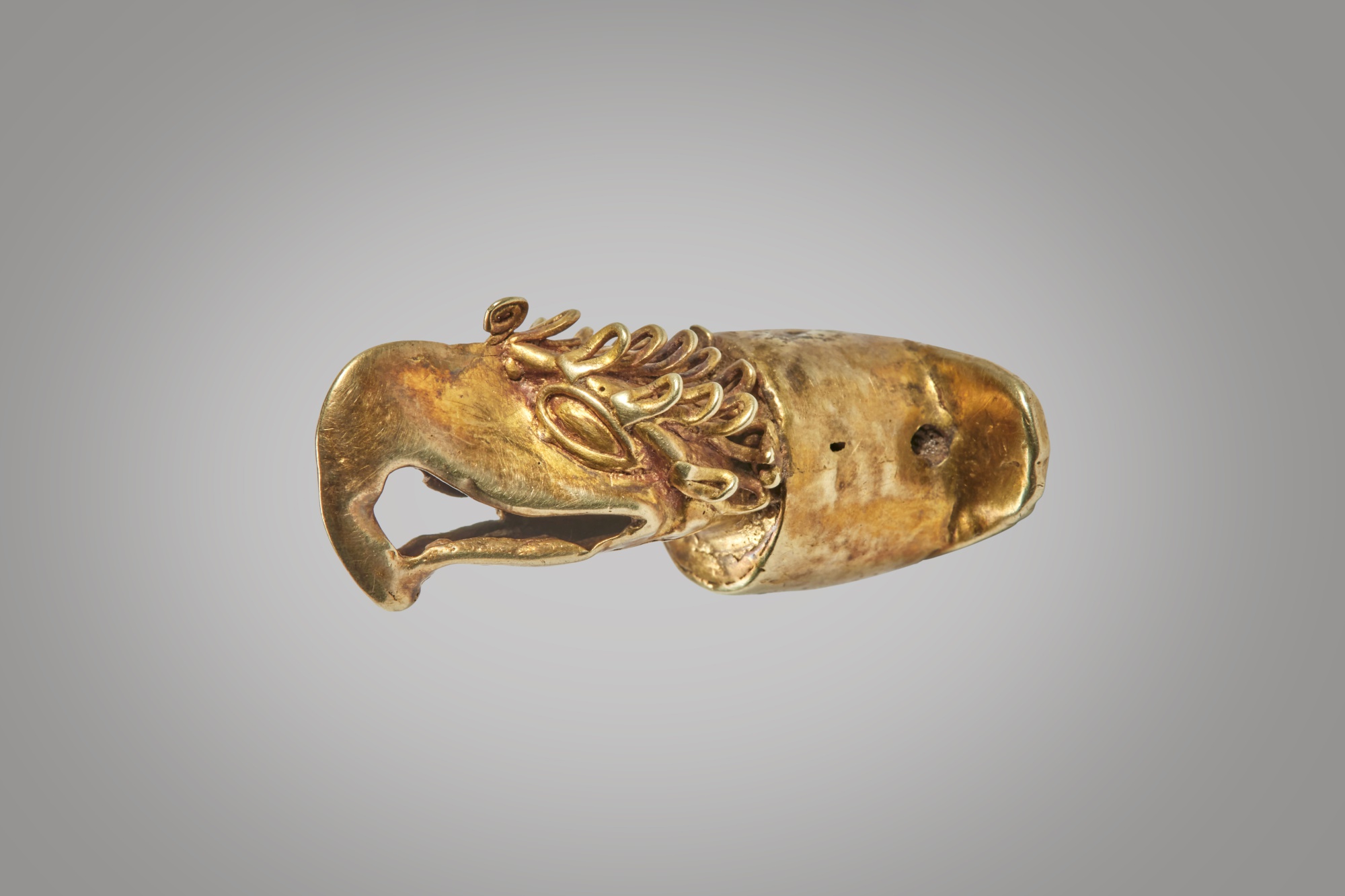 Mixtec Gold Labret of an Avian