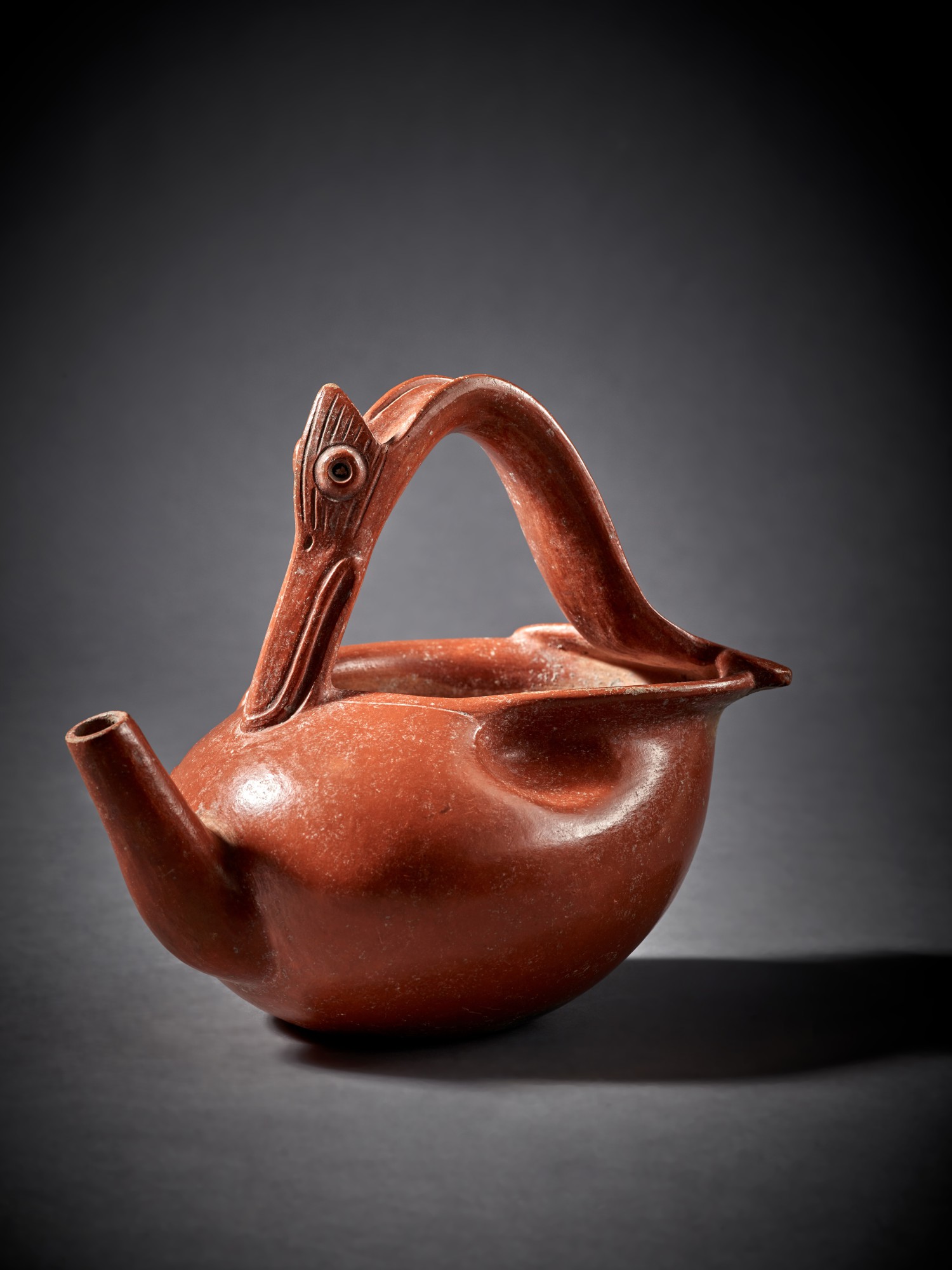 Maya Orangeware Vessel of a Waterbird