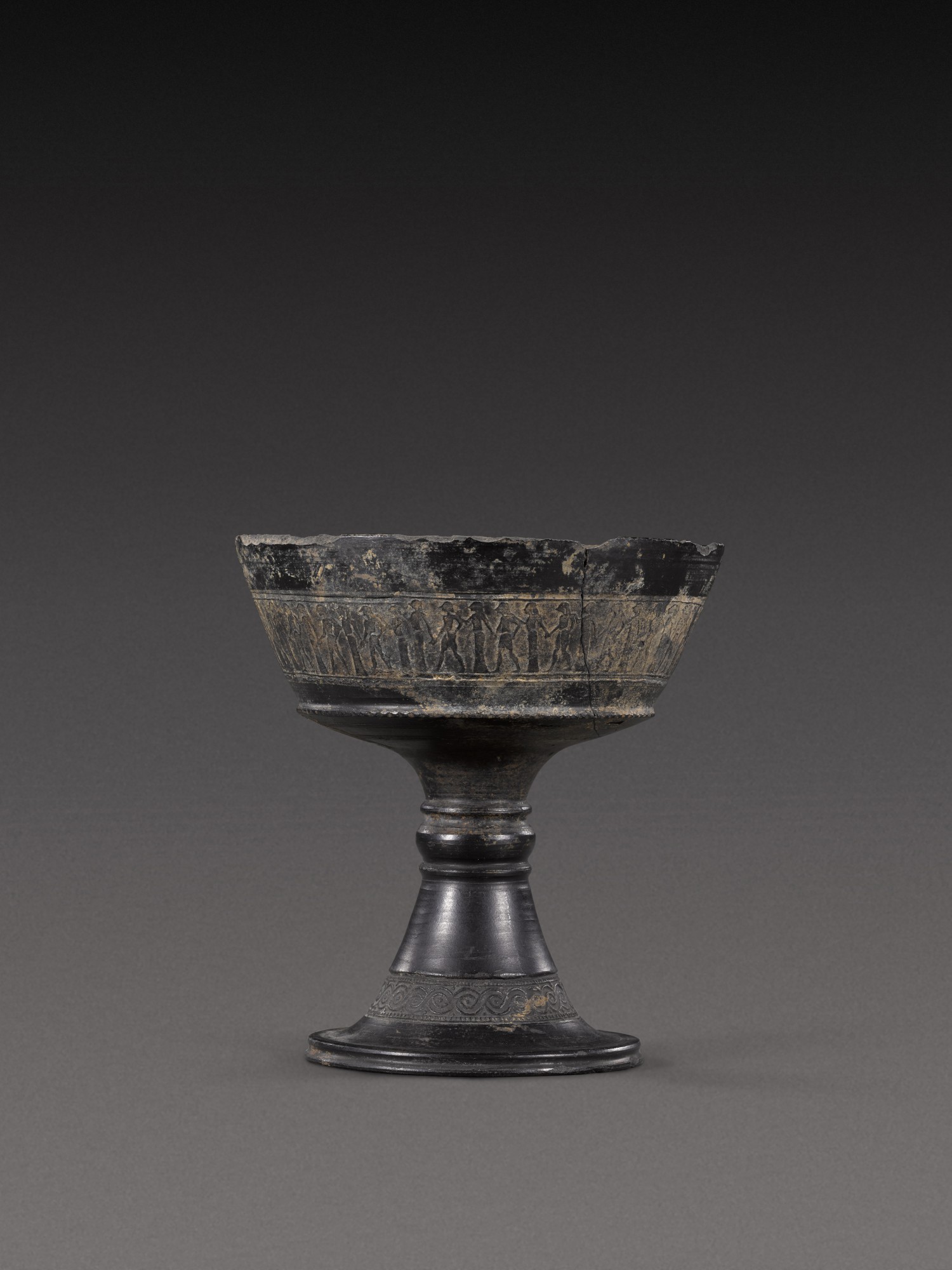 An Etruscan Bucchero Chalice