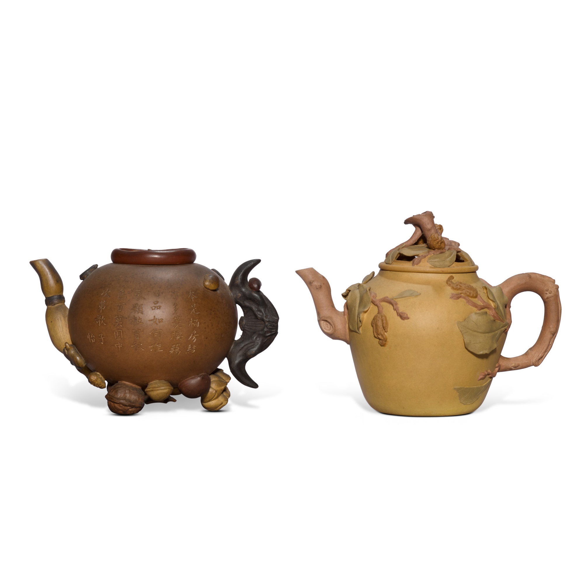 Two Yixing teapots and covers,