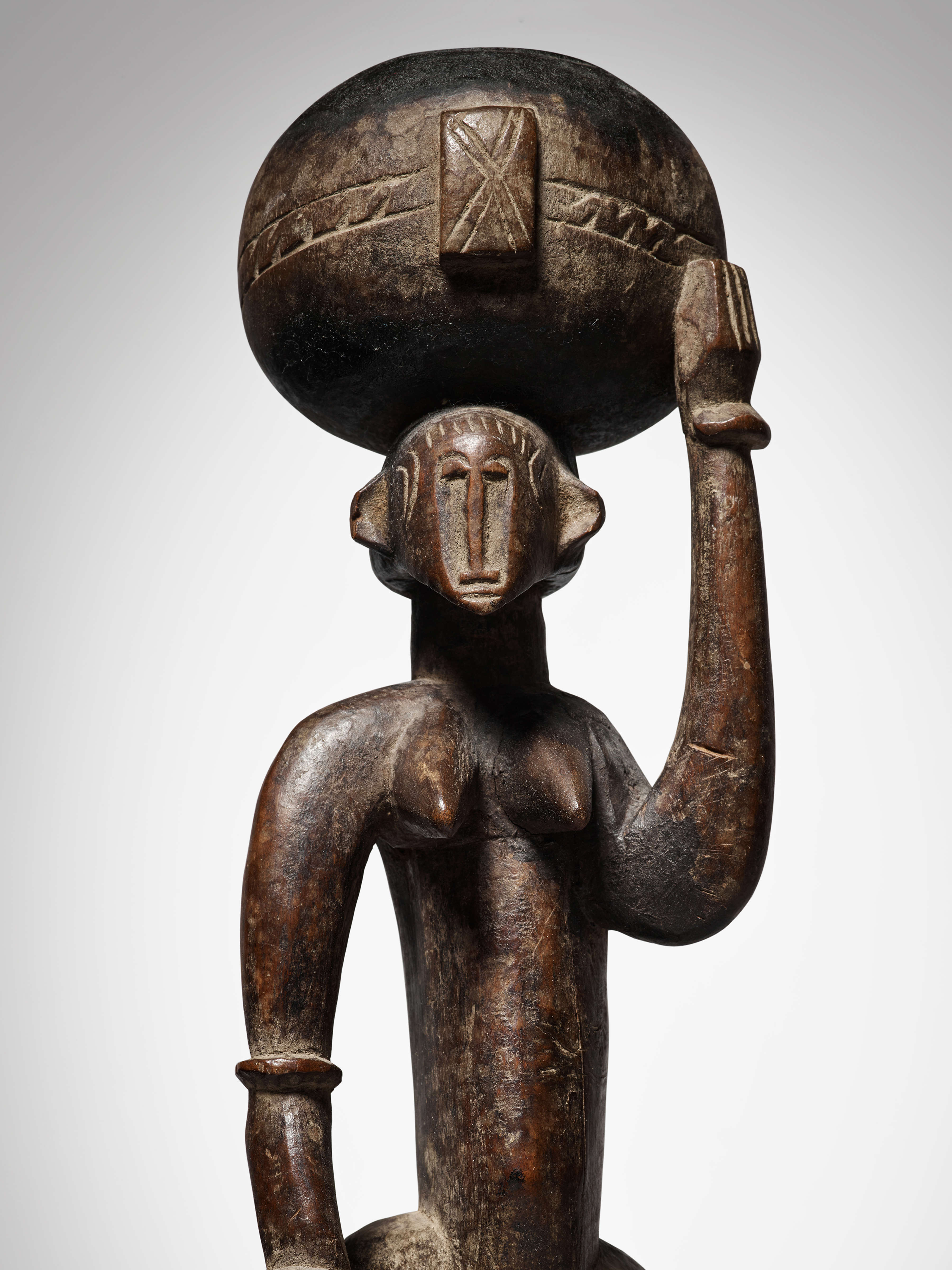 Senufo Bowl-Bearer Figure, Côte d'Ivoire