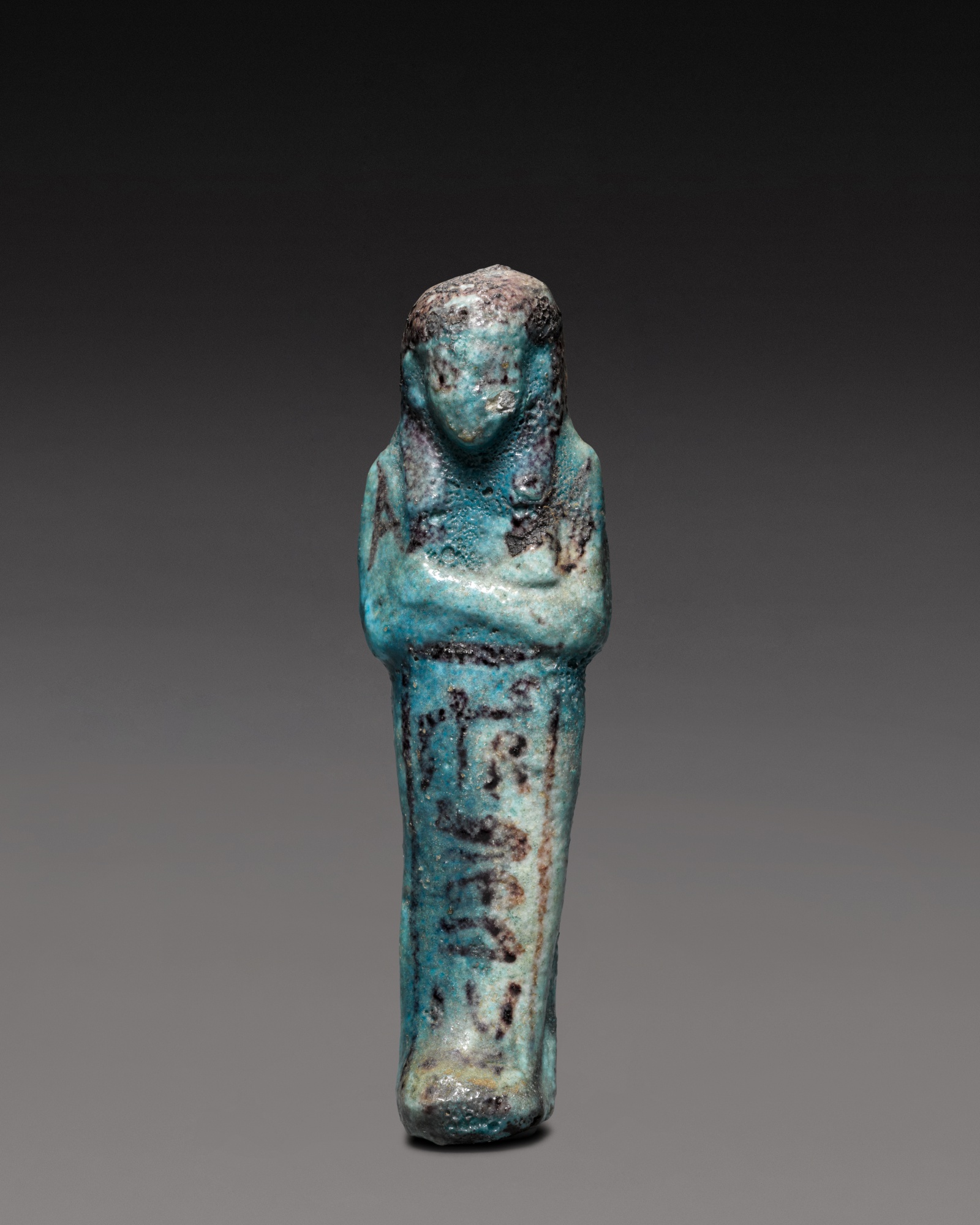 An Egyptian Turquoise Faience Ushabti