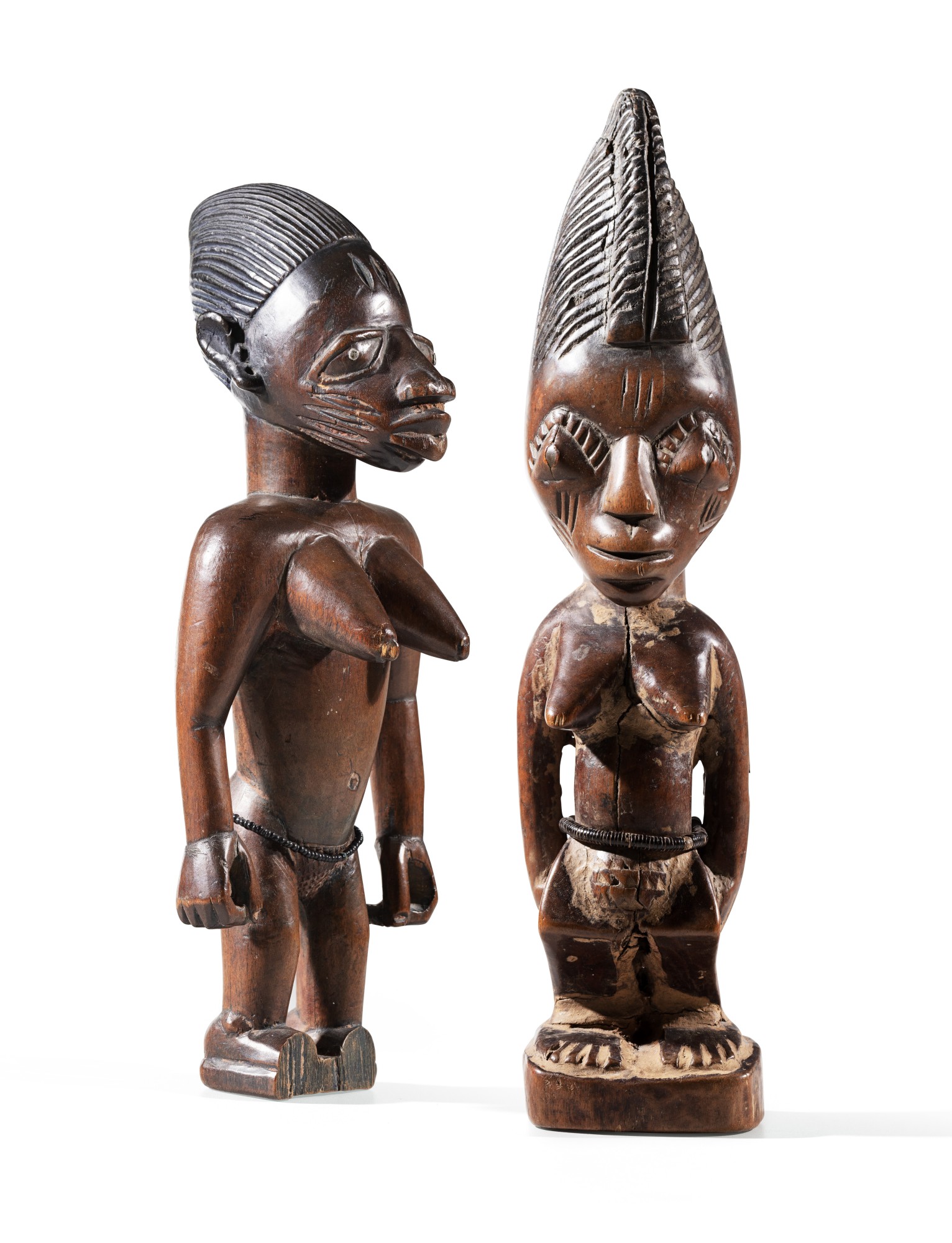 Deux statues Ibeji, Yoruba, Nigeria