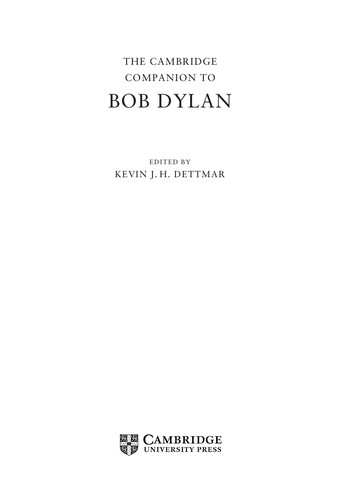 The Cambridge Companion to Bob Dylan
