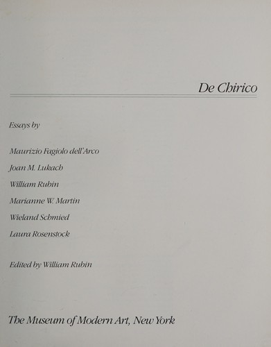 Giorgio de Chirico: 1888-1919