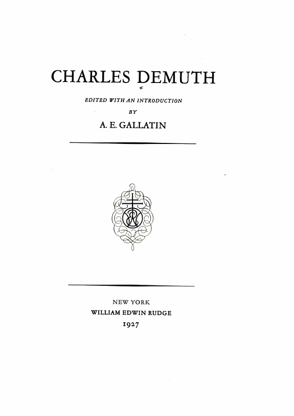 Charles Demuth: Modern Master