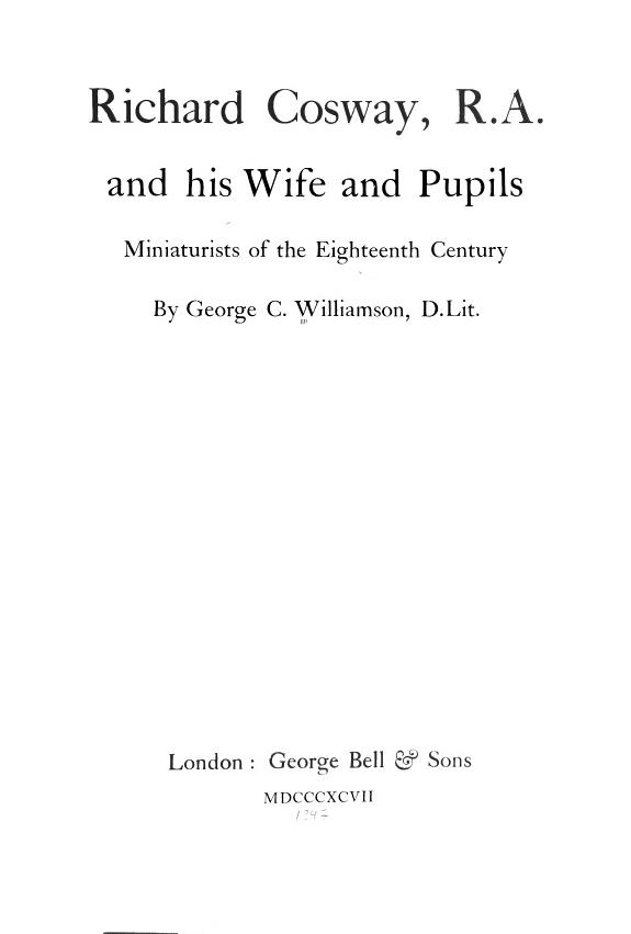 The Miniature Paintings of Richard Cosway