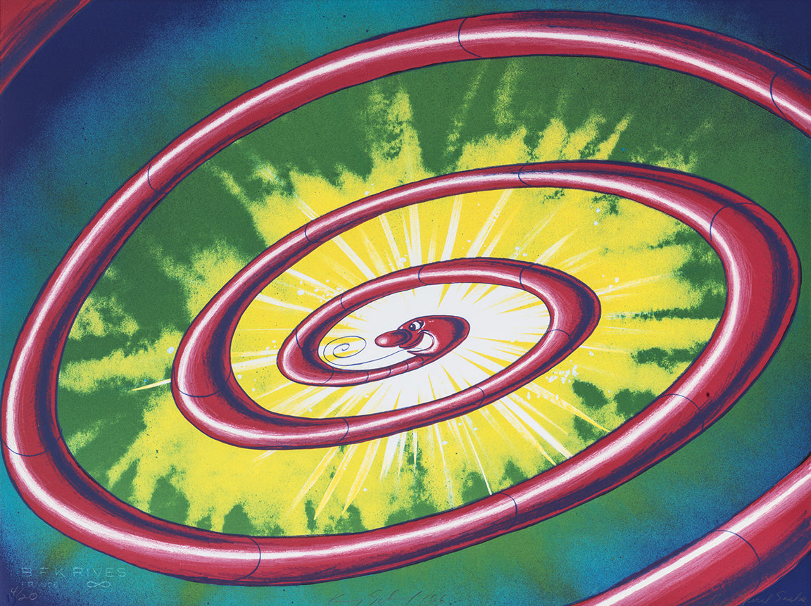 Kenny Scharf — Red Spiral Snake (State I)