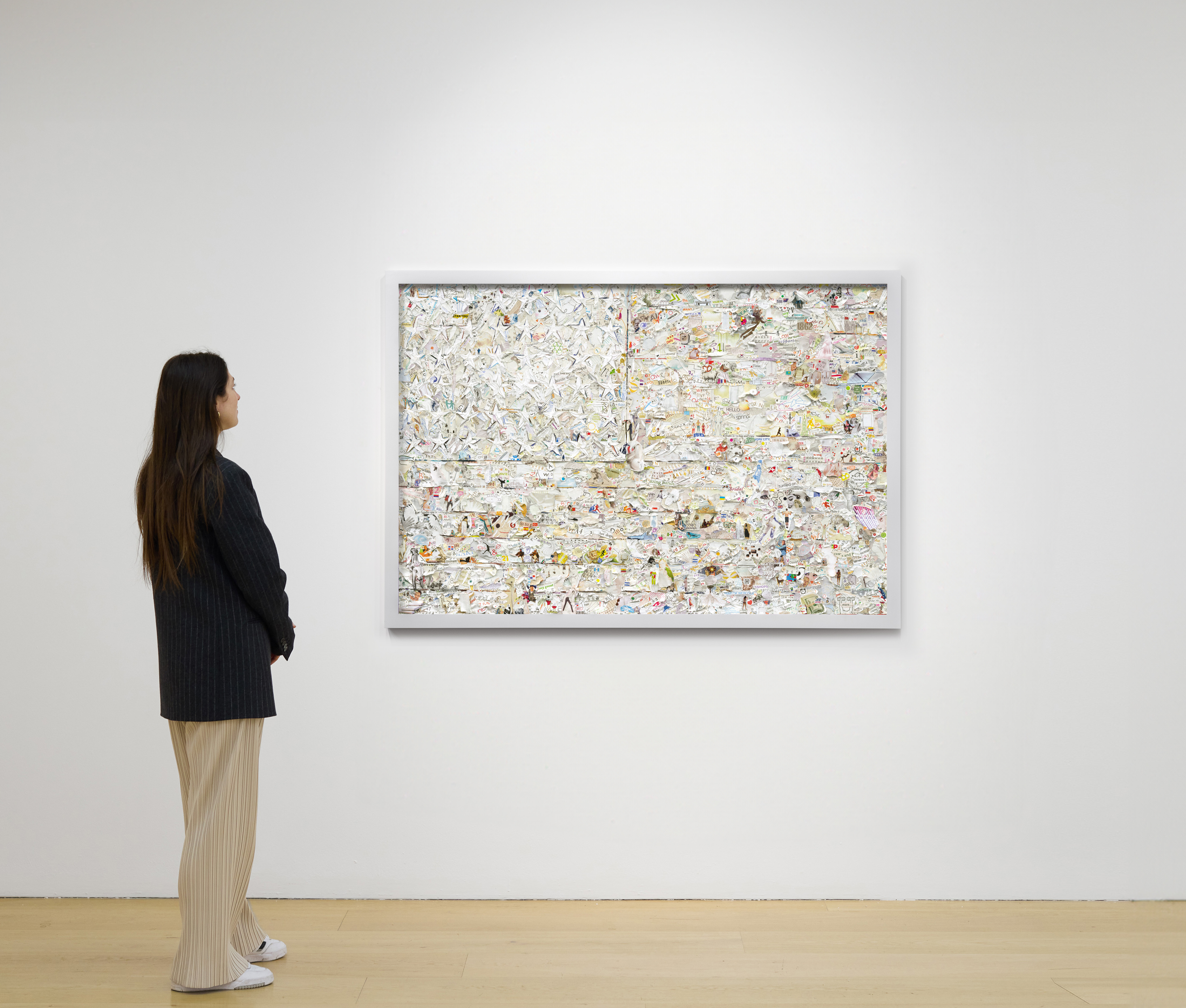 Vik Muniz — White Flag (After Jasper Johns)
