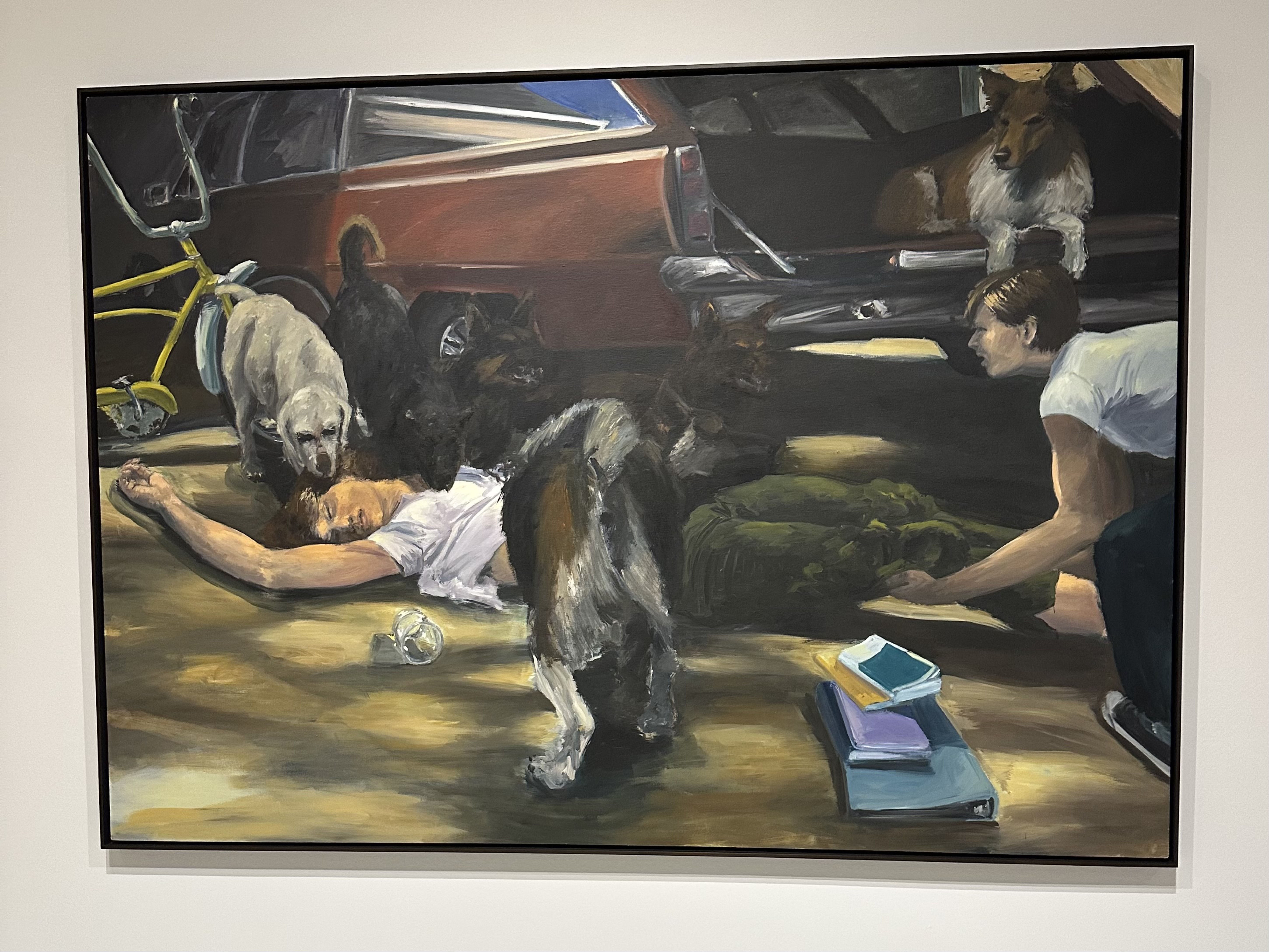 Dogs in Garage (or similar — exact title unconfirmed)