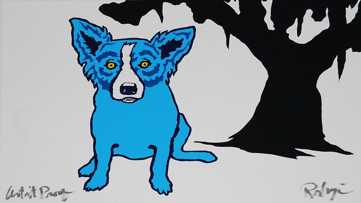 George Rodrigue — Blue For You White