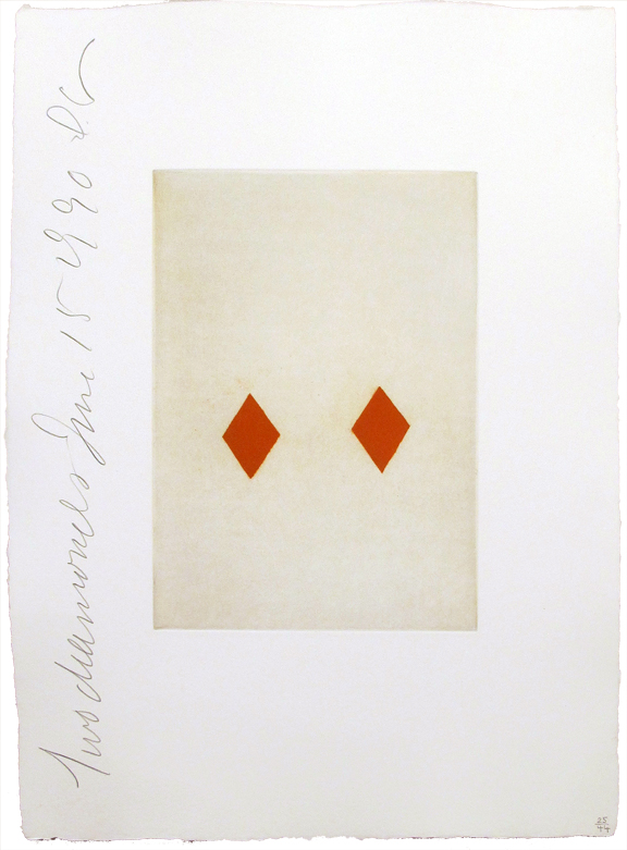 Donald Sultan — Playing Cards (Two of Diamonds)