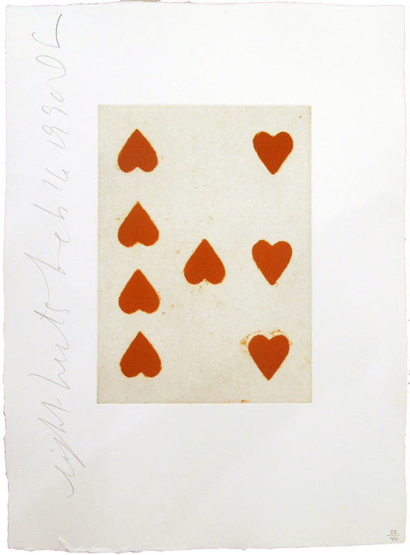 Donald Sultan — Playing Cards (Eight of Hearts)