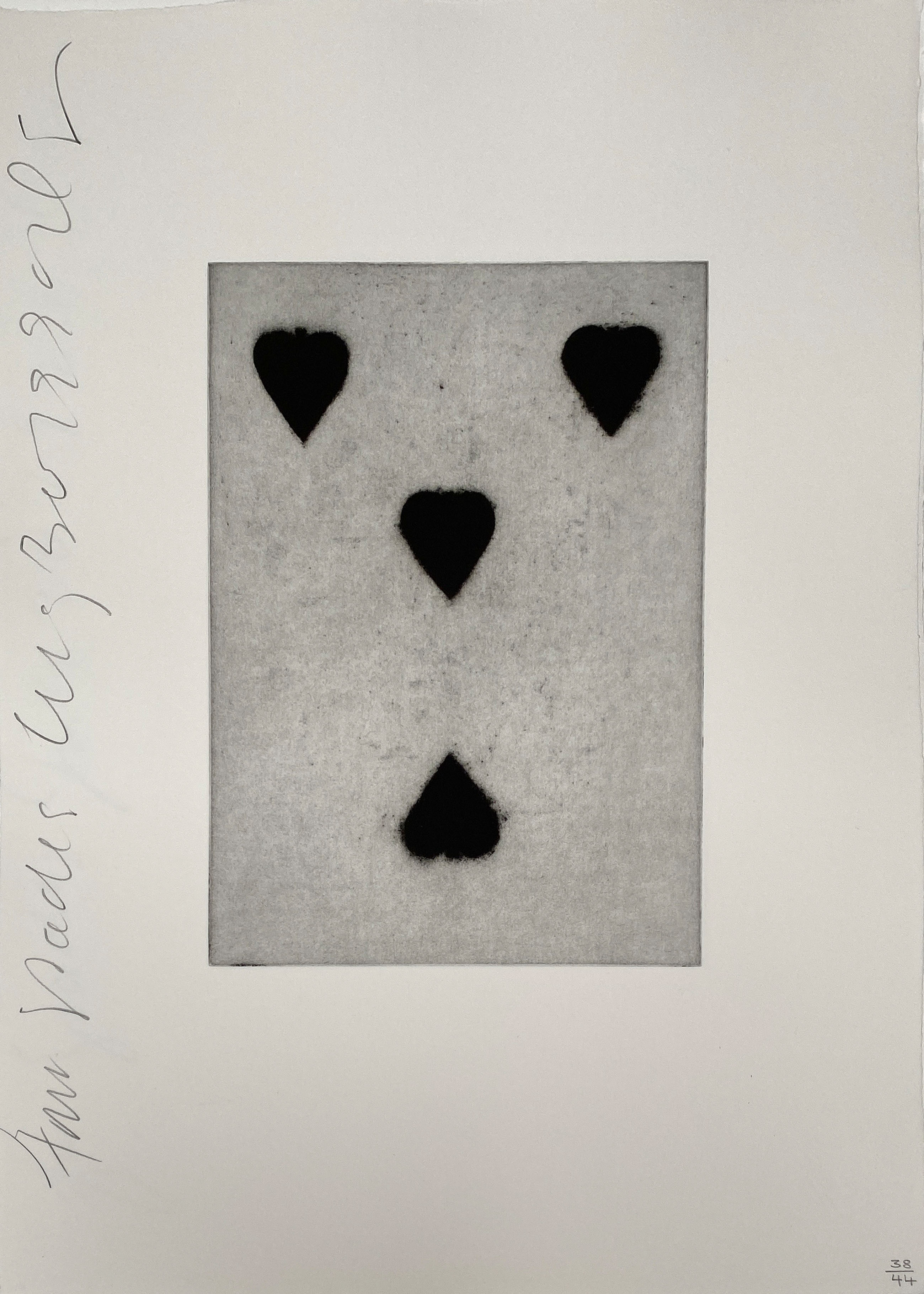 Donald Sultan — Playing Card (Four of Spades)