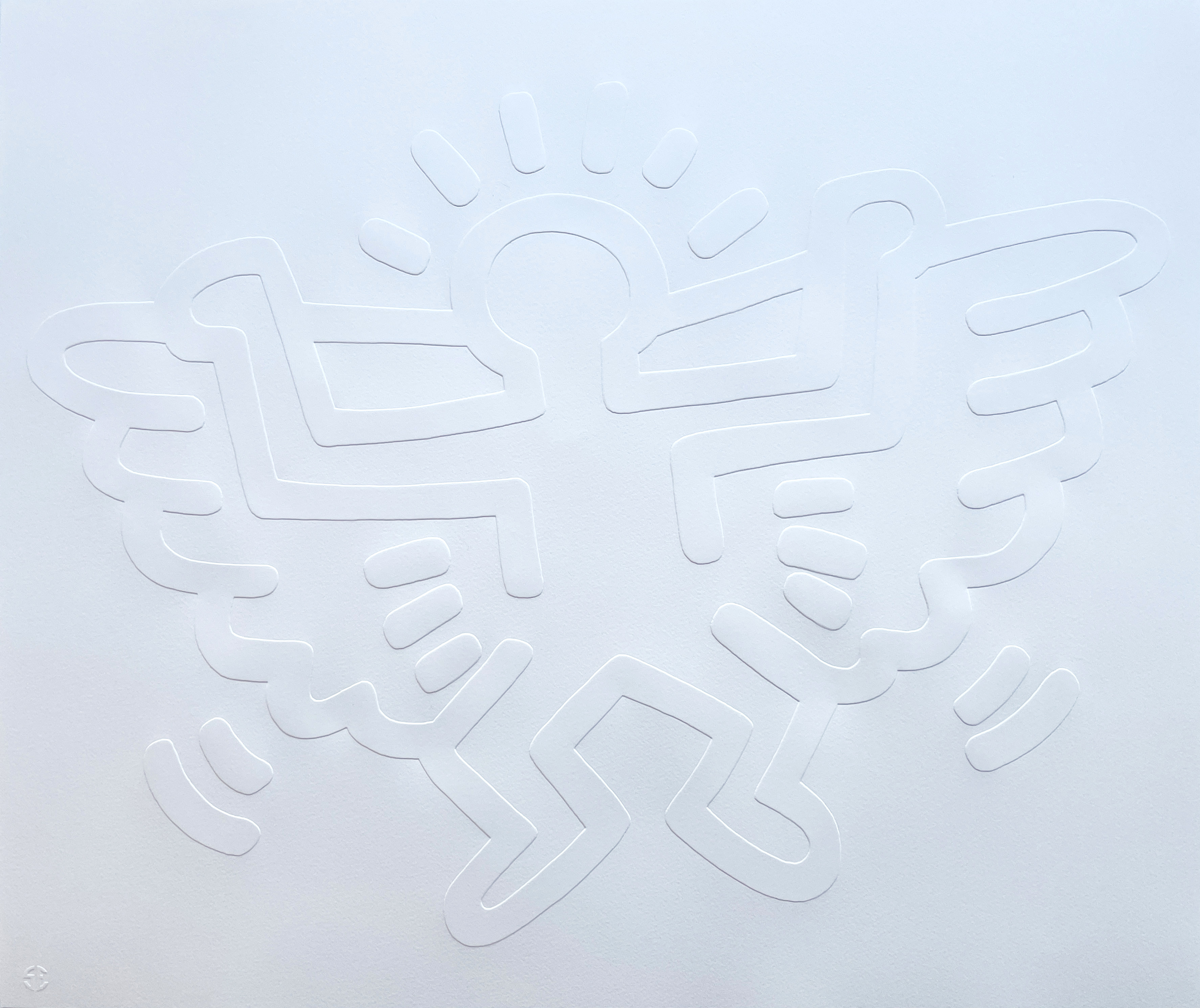 Keith Haring — White Icons (C) - Winged Angel