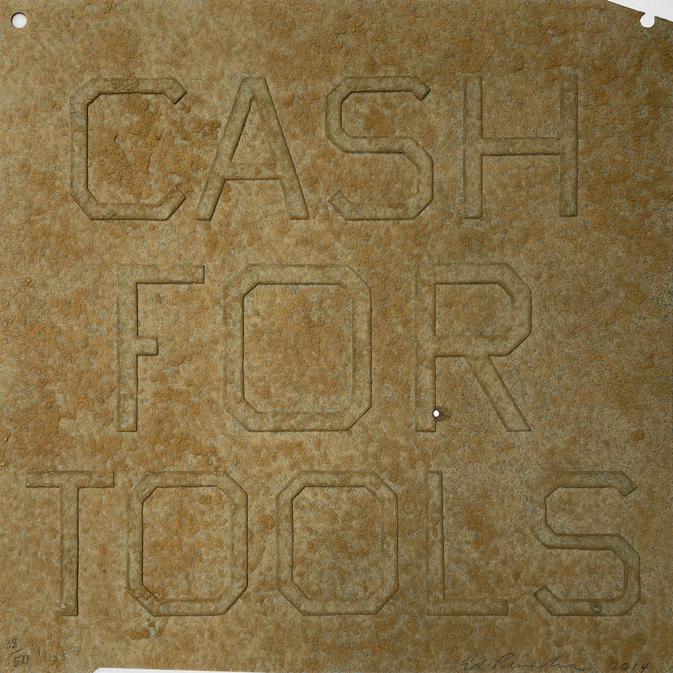 Ed Ruscha — Cash for Tolls 1 (Yellow Rust)