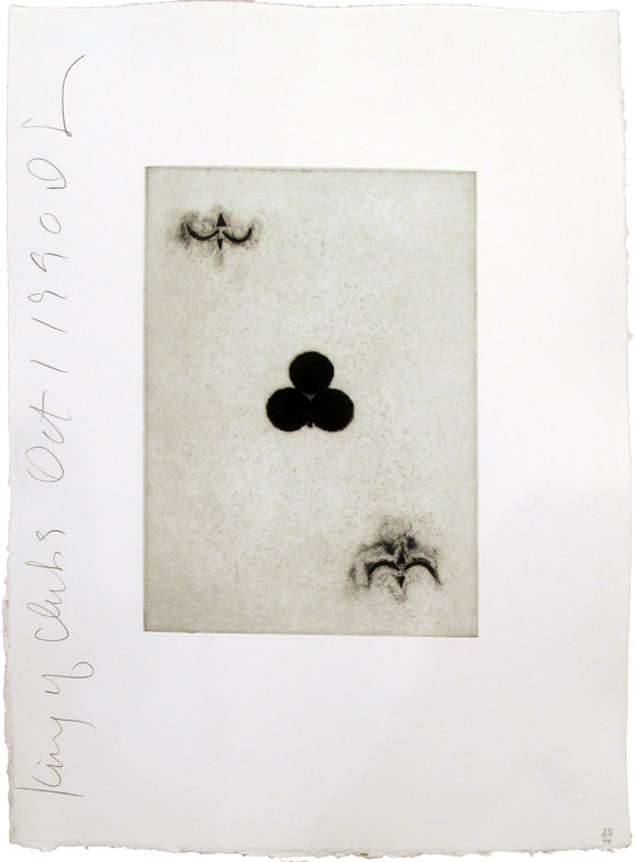 Donald Sultan — Playing Cards (King of Clubs)