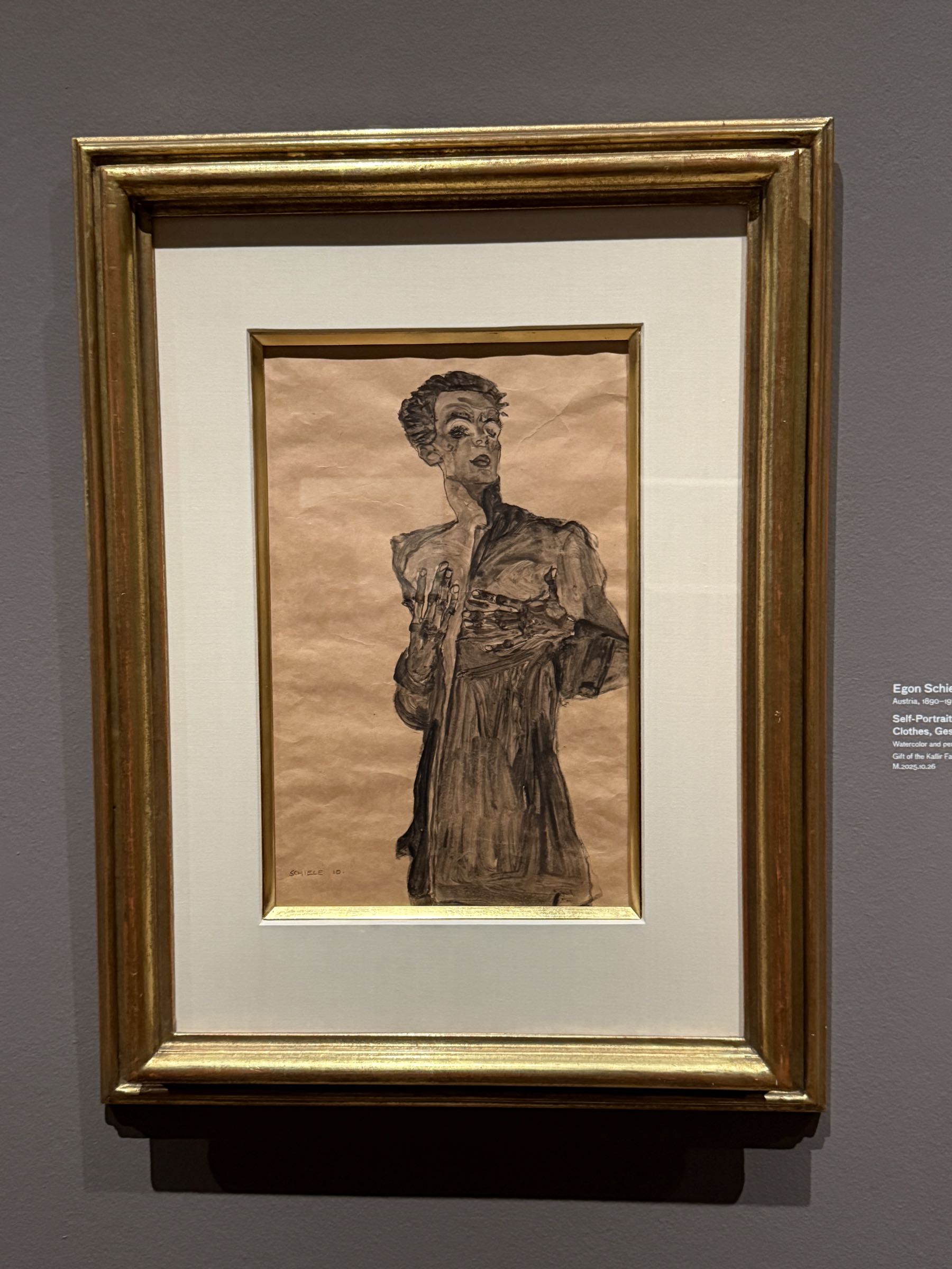 Self-Portrait in Clothes, Gesture (partial title — full title partially obscured)