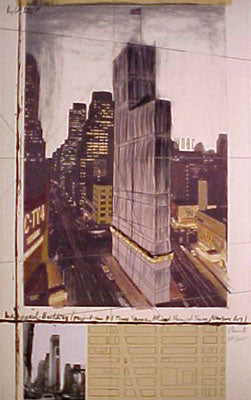Christo — Wrapped Building, Project for Times Square