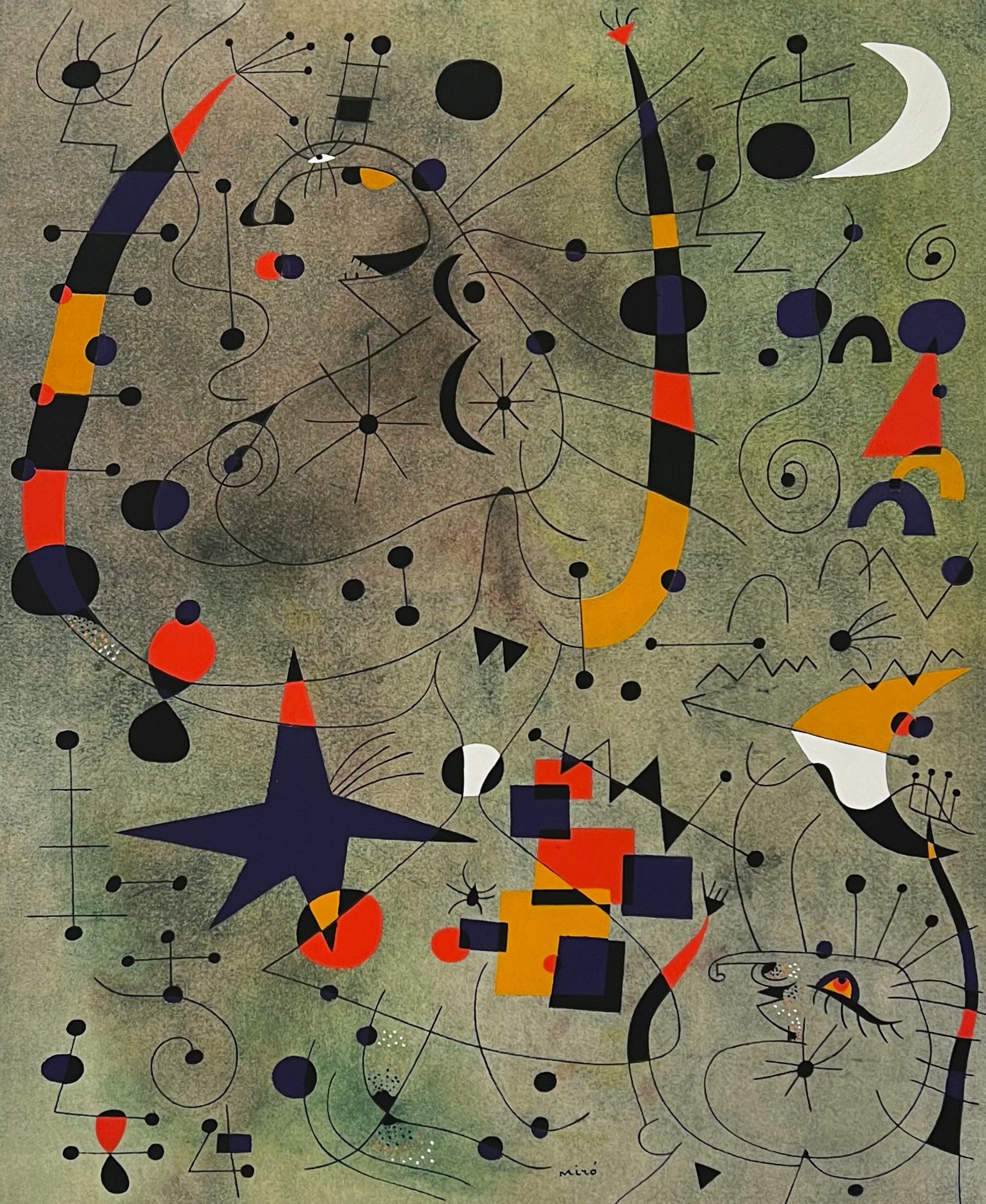 Joan Miro — (after) Danseuses acrobates (Acrobatic Dancers), Plate X