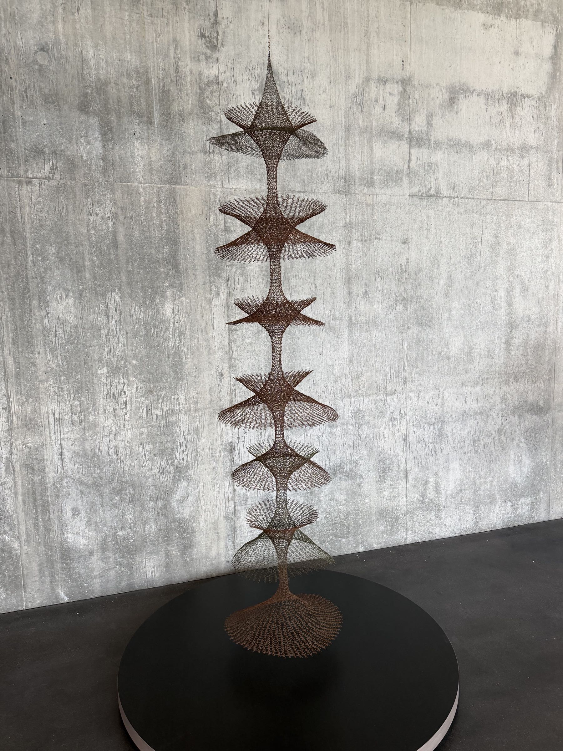 Untitled (S.027, Hanging, Six-and-a-Half Open Hyperbolic Shapes That Penetrate Each Other)