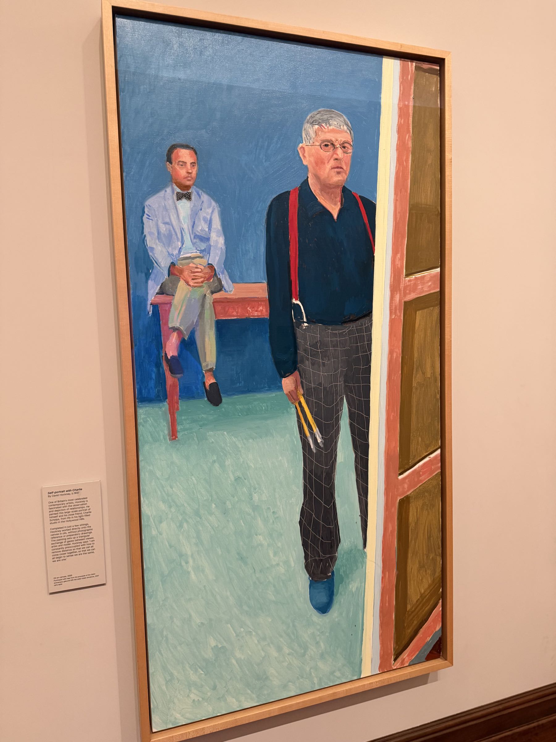 David Hockney — Self-portrait with Charlie