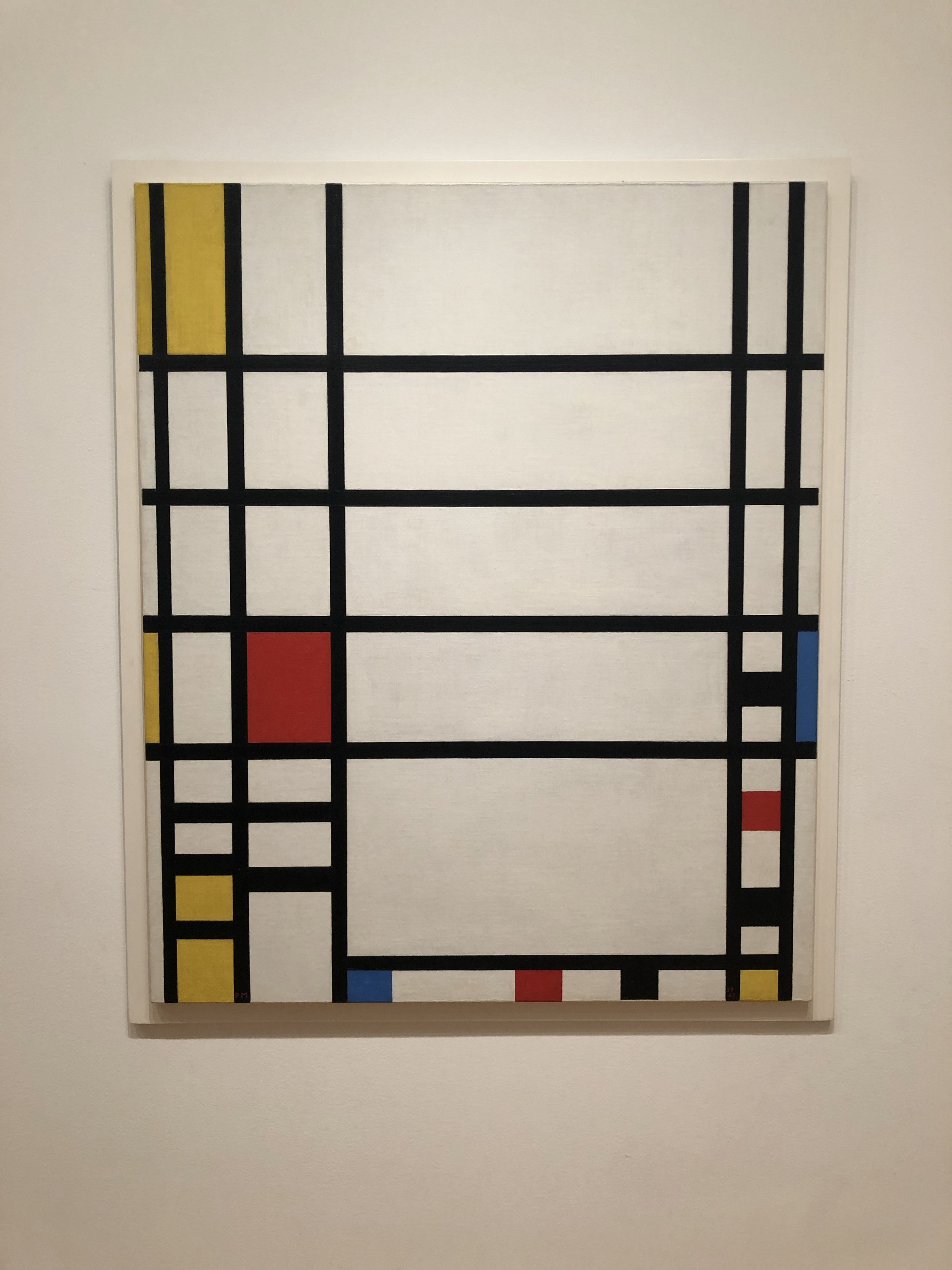 Composition in White, Red, and Yellow