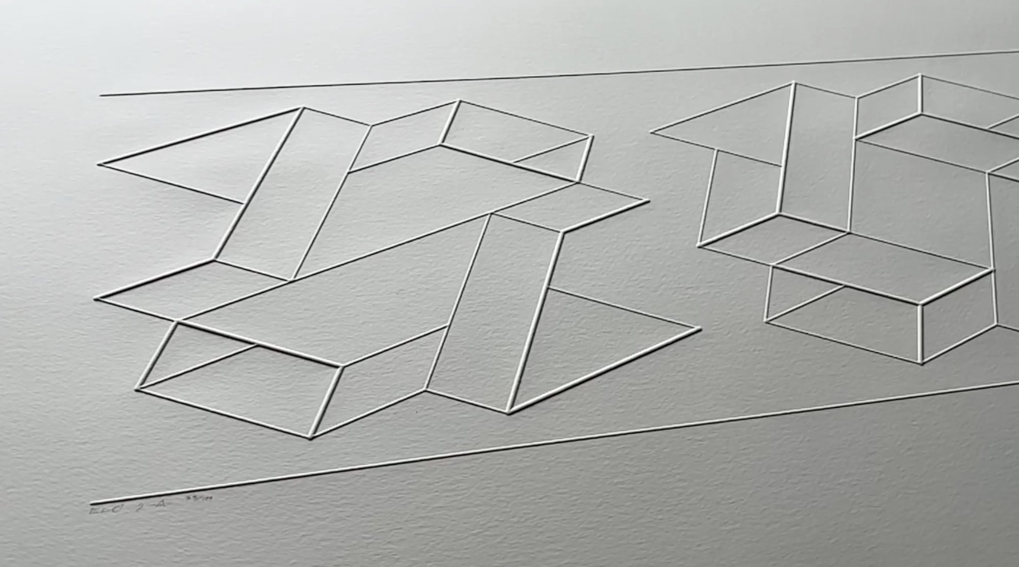 Josef Albers — Embossed Linear Constructions (ELC) 1-C