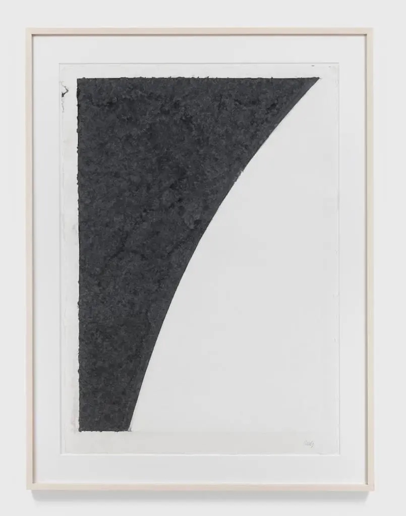 Ellsworth Kelly — Colored Paper Image I (White Curve with Black I)