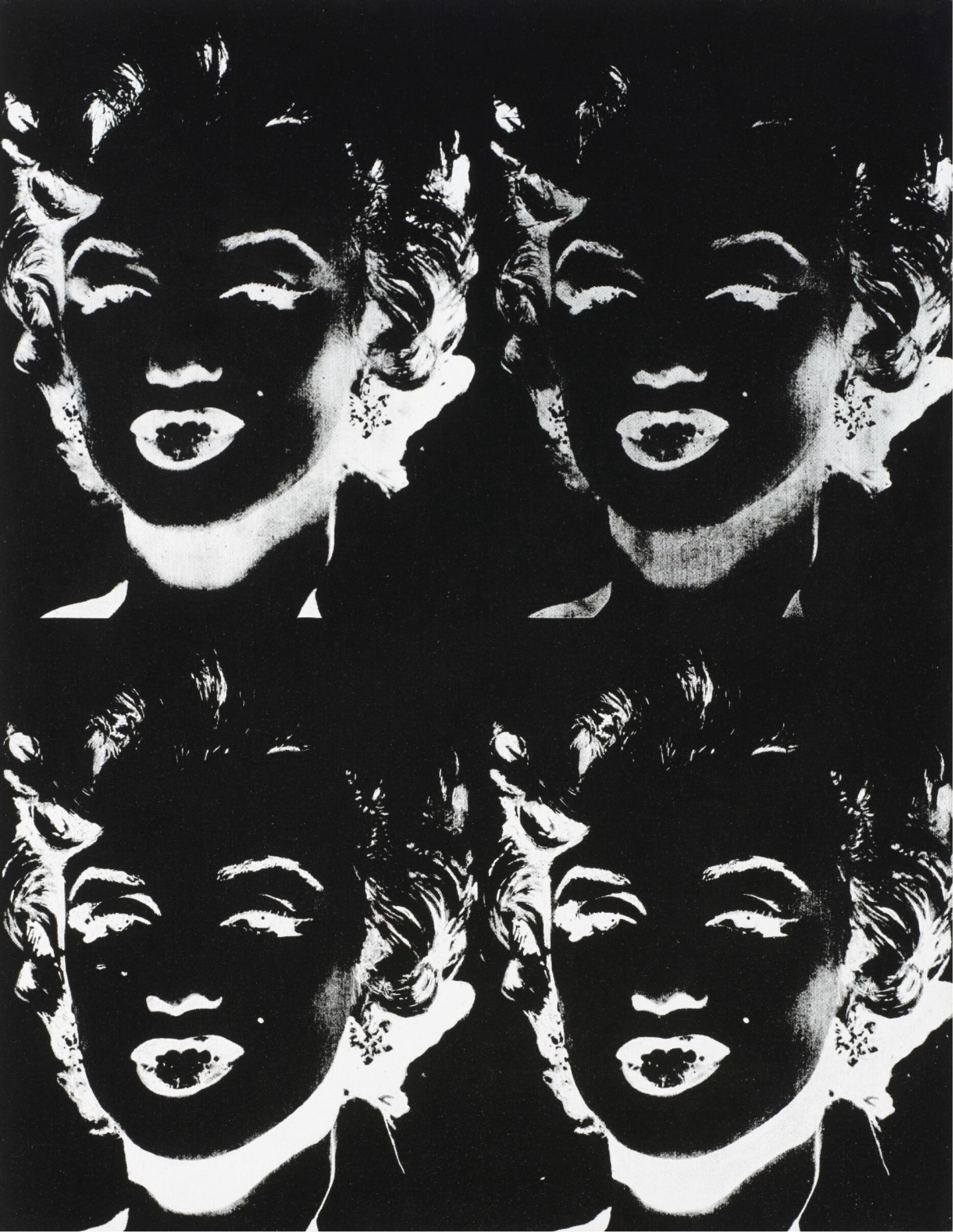 Andy Warhol — Four Marilyns (Reversal Series)