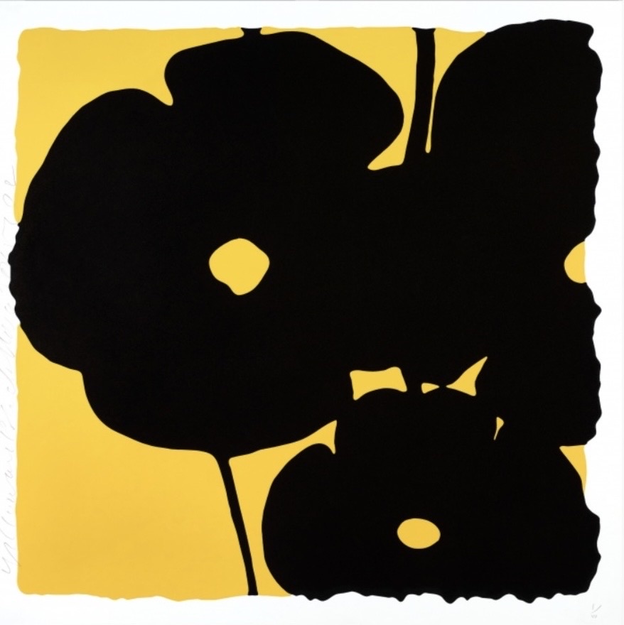 Donald Sultan — Reversal Poppies Yellow and Black, Nov 6, 2015