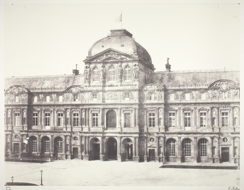 Édouard Baldus — Le Louvre: Pavillion de l'horloge