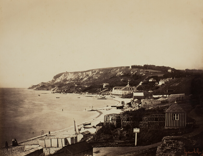 Gustave Le Gray — The Beach at Sainte-Adresse, with the Dumont Baths