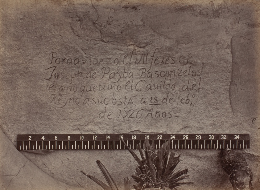 Historic Spanish Record of the Conquest, South Side of Inscription Rock, N.M.- No. 3., from the album "Geographical & Geological Explorations & Surveys West of the 100th Meridian," vol. 1