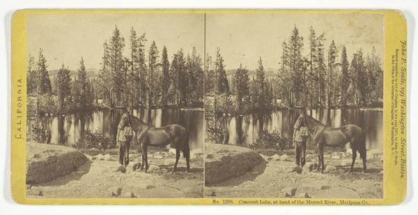 Crescent Lake, at head of the Merced River, Mariposa Co., stereo, No. 1286 from the series "California"