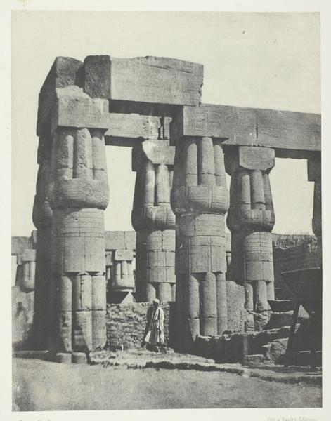 Louqsor, Groupe de Colonnes dans le Palais; Thèbes, plate 26 from the album "Egypte, Nubie, Palestine et Syrie" (1852)