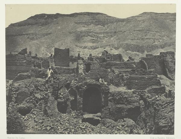 Médinet-Habou, Ruines de la Ville de Papa; Thèbes, plate 53 from the album "Egypte, Nubie, Palestine et Syrie" (1852)