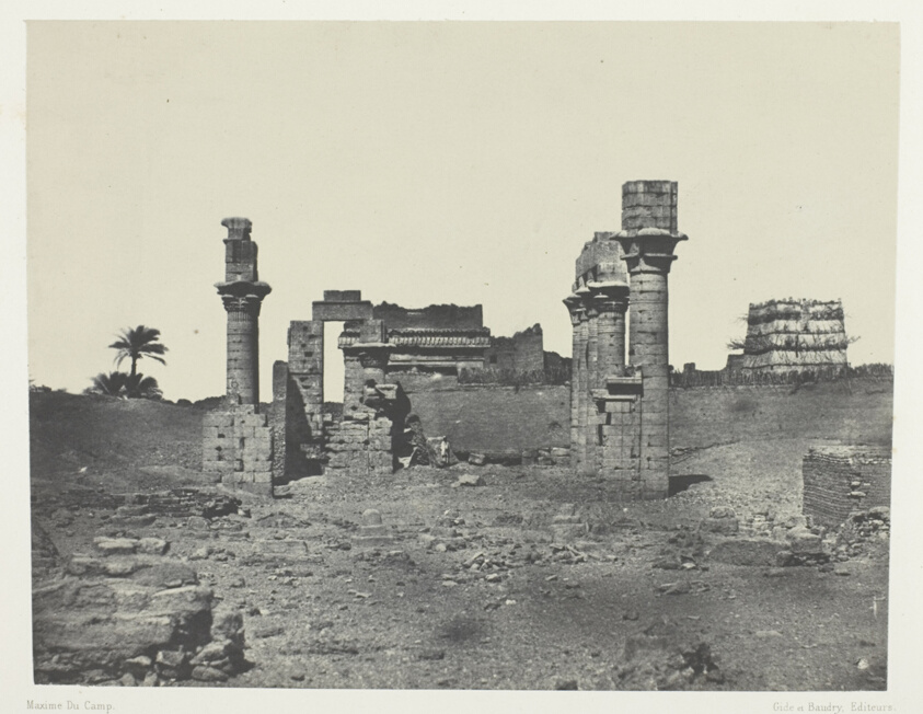 Temple d'Hermontis, Haute-Egypte, plate 63 from the album "Egypte, Nubie, Palestine et Syrie" (1852)