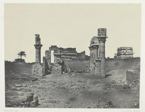 Temple d'Hermontis, Haute-Egypte, plate 63 from the album "Egypte, Nubie, Palestine et Syrie" (1852)