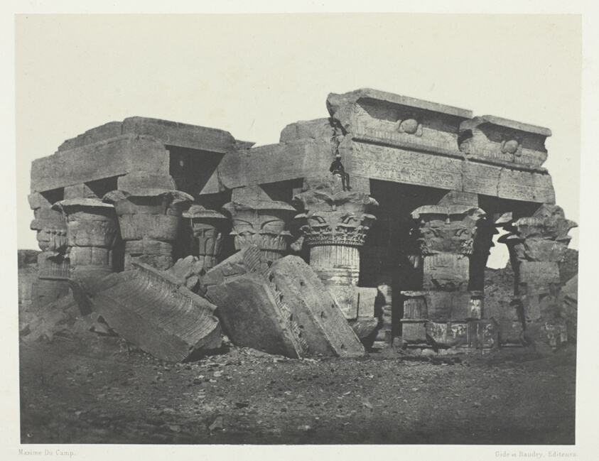 Maxime Du Camp — Temple d'Ombos, Haute-Egypte, plate 65 from the album "Egypte, Nubie, Palestine et Syrie" (1852)