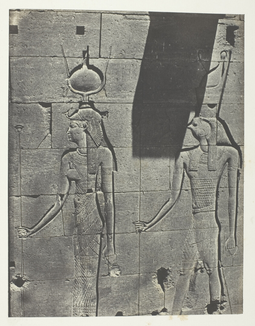Kalabscheh, Sculptures De La Façade Postérieure Du Temple; Nubie, plate 92 from the album "Egypte, Nubie, Palestine et Syrie" (1852)