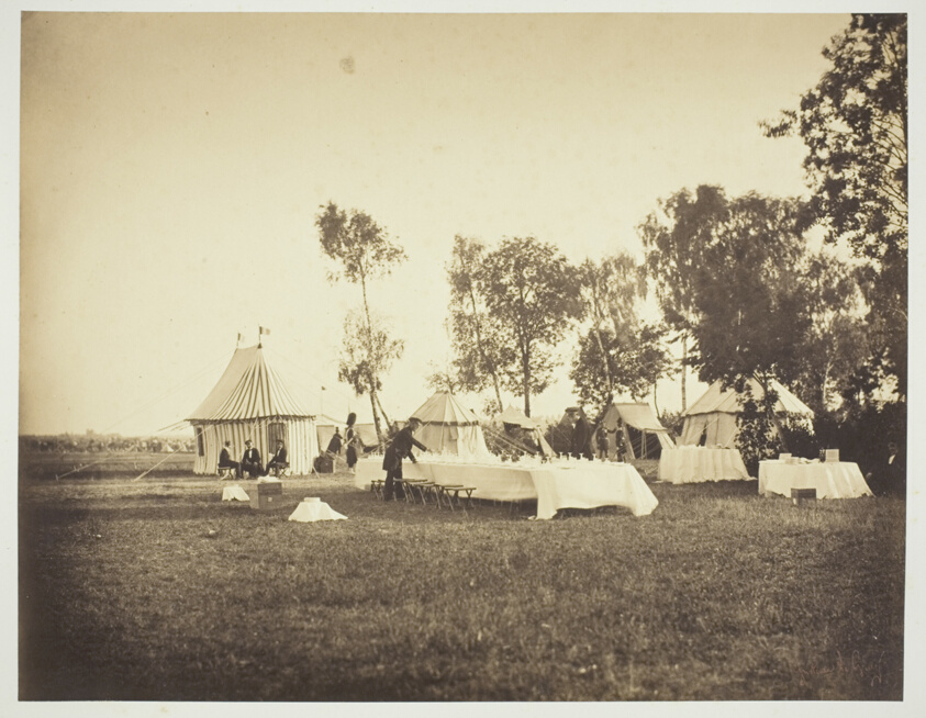 Gustave Le Gray — Preparation of the Emperor's Table, Camp de Châlons