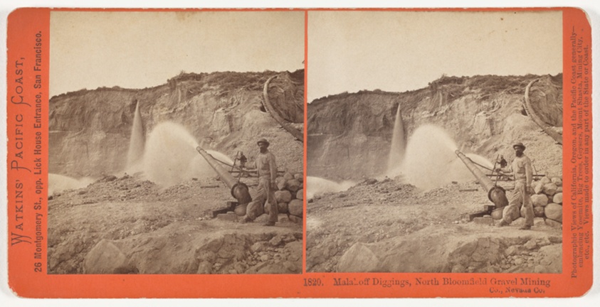 Carleton E. Watkins — Malakoff Diggings, North Bloomfield Gravel Mining Co., Nevada County, No. 1820 from the series "Watkins' Pacific Coast"