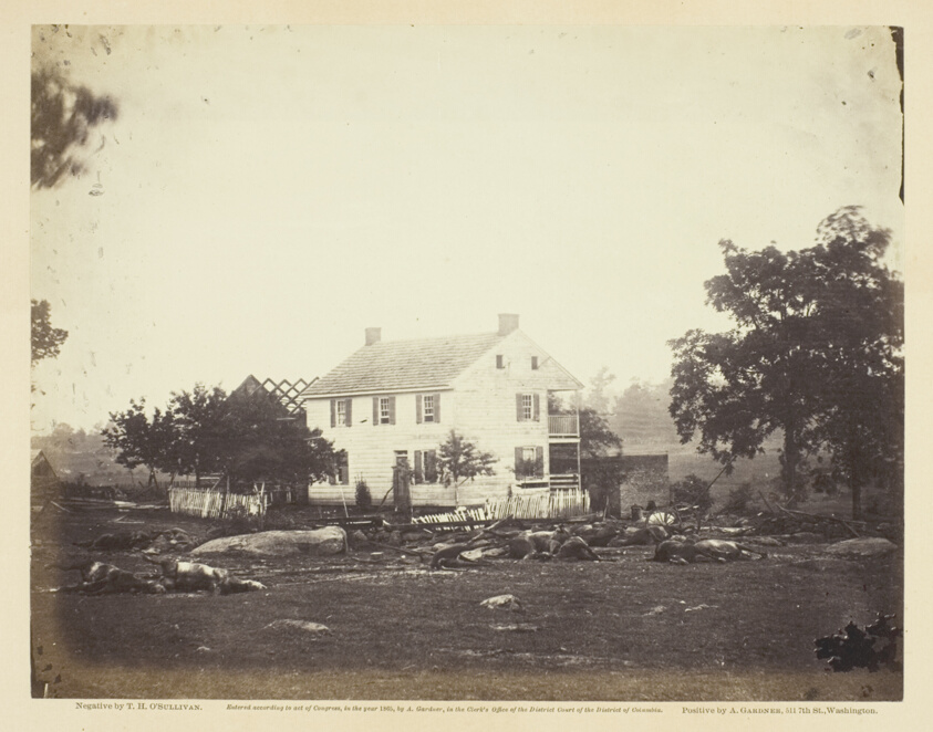 Timothy O'Sullivan — Trossell's House, Battle-Field of Gettysburg