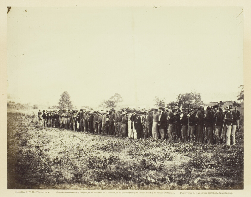 Timothy O'Sullivan — Group of Confederate Prisoners at Fairfax Court-House