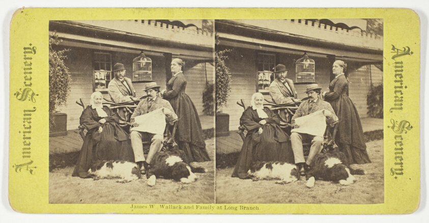 Artist unknown — James W Wallack and Family at Long Branch