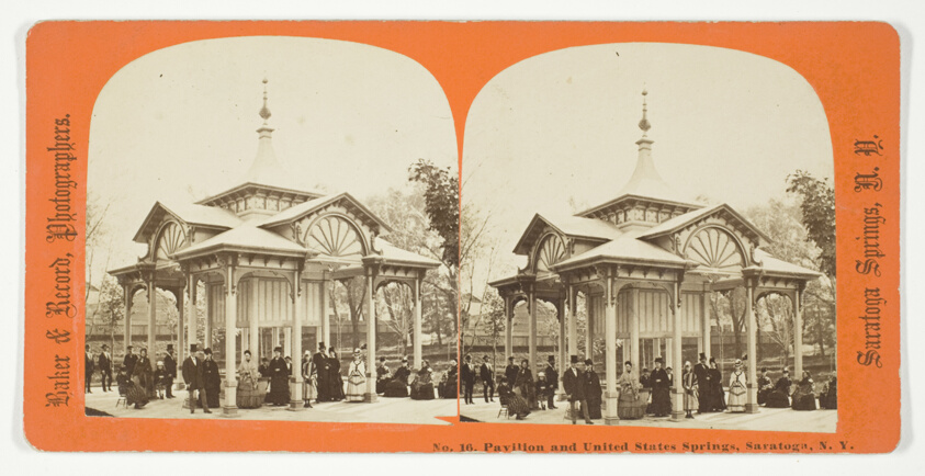 Baker & Record, Photographers — Pavilion and United States Springs, Saratoga, N.Y., No. 16 from the series "Saratoga Springs, N. Y."