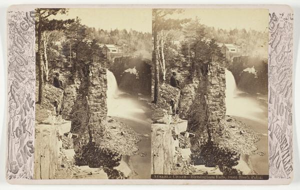 Ausable Chasm - Birmingham Falls, from Block Point, from the series "Gems of the Adirondacks"