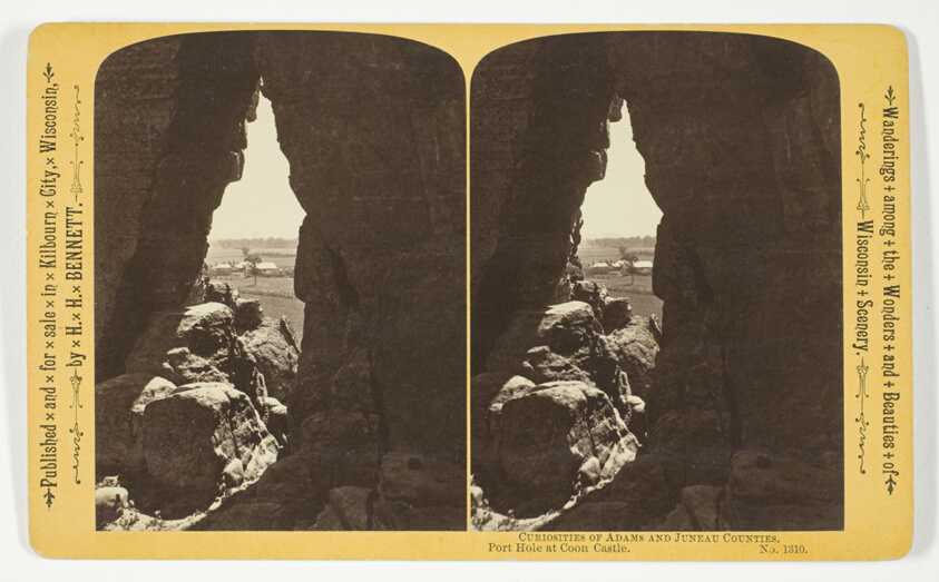 Henry Hamilton Bennett — Port Hole at Coon Castle, No. 1310 from the series "Curiosities of Adams and Juneau Counties"