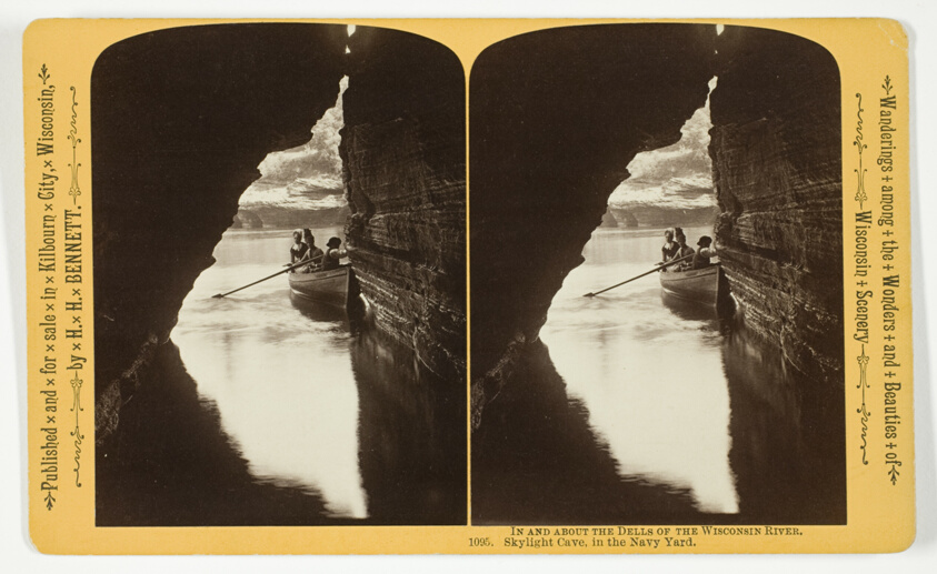 Henry Hamilton Bennett — Skylight Cave, in the Navy Yard, No. 1095 from the series "In and About the Dells of the Wisconsin River"